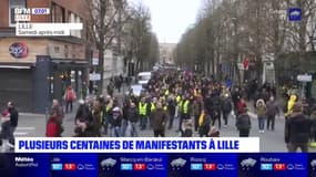 Gilets jaunes: plusieurs centaines de manifestants recensés à Lille dans un climat tendu