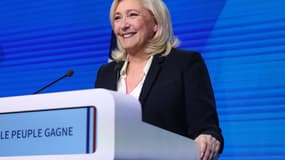 Marine Le Pen à Paris le soir du premier tour le 10 avril 2022