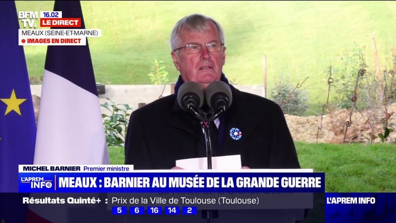 11-Novembre: Michel Barnier rend hommage à tous les soldats 