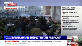 Tensions entre les forces de l'ordre et des manifestants sur les lieux de la fusillade à Paris