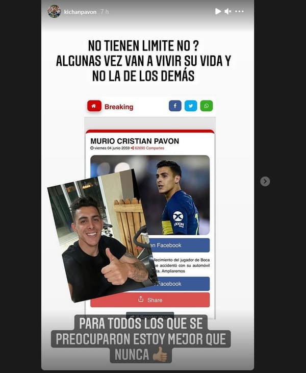 Cristian Pavon dément sa propre mort