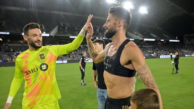 Hugo Lloris et Olivier Giroud avec le Los Angeles FC le 21 août 2024