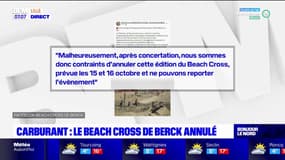 Carburant: le Beach Cross de Berck annulé