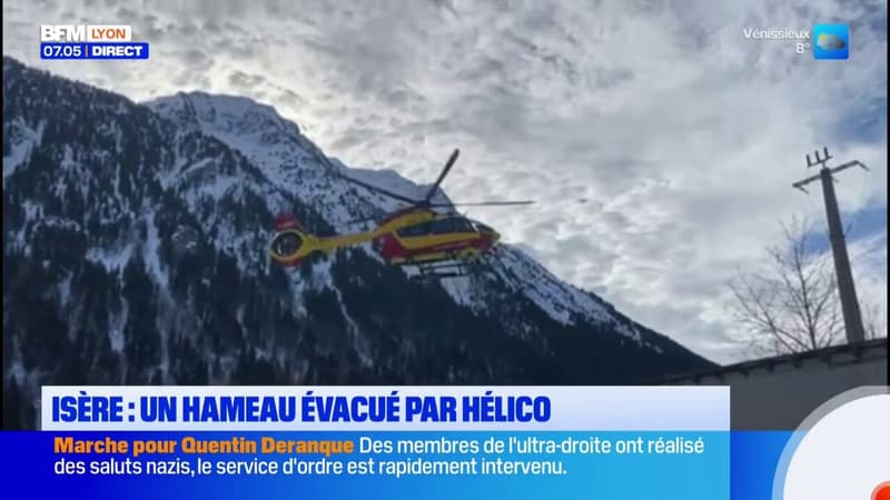 Isère : bloqués dans un hameau à cause d'une avalanche, des vacanciers évacués en hélicoptère