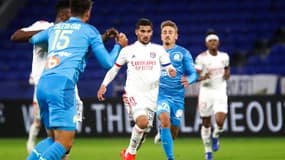 Houssem Aouar lors de OL-OM