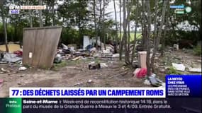 Seine-et-Marne: des déchets laissés par un campement de Roms