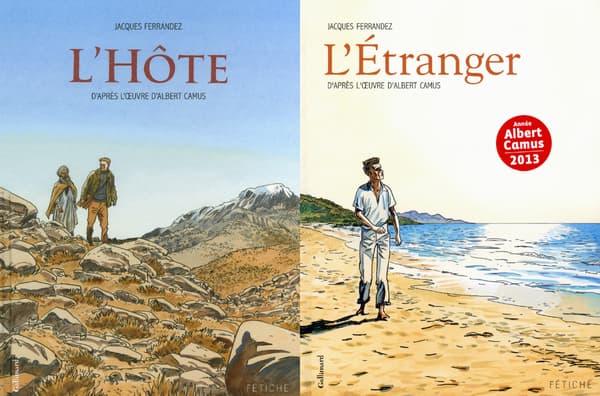 Couvertures de L'Hôte et de L'Etranger de Jacques Ferrandez.