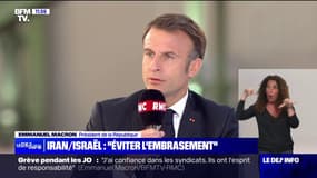 Israël/Iran: Emmanuel Macron veut "éviter l'embrasement"