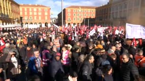 La manifestation contre la réforme des retraites à Nice.