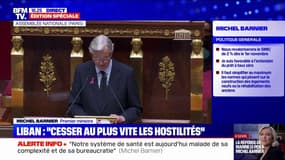 Discours de politique générale: "La France continue d'appeler à un cessez-le-feu à Gaza", maintient Michel Barnier 