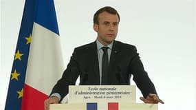 Réforme pénitentiaire: Macron annonce que "les peines inférieures ou égales à un mois seront proscrites"