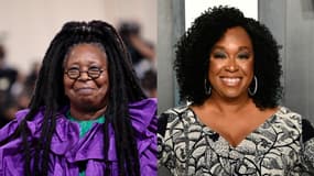 L'actrice Whoopi Goldberg (à gauche) et la productrice Shonda Rhimes (à droite).