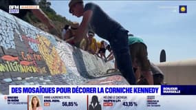 Marseille: les bancs de la corniche Kennedy décorés avec de la céramique