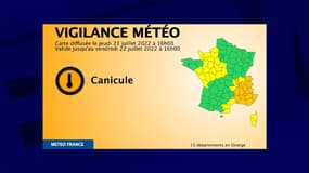 13 départements sont placés en vigilance orange canicule ce jeudi.