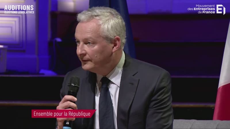 Bruno Le Maire dénonce devant les patrons les projets de l'extrême droite et de l'extrême gauche