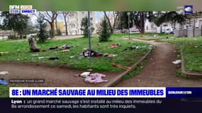 Lyon: un marché sauvage installé au mileu d'immeubles dans le 8e arrondissement