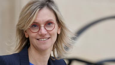 La ministre française de la Transition écologique, de l'Energie, du Climat et de la Prévention des risques, Agnès Pannier-Runacher, quitte le conseil des ministres hebdomadaire à l'Elysée, à Paris, le 13 novembre 2024.