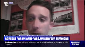 "Il est sorti de ses gonds, s'est levé, m'a poussé (...) J'ai pris un coup-de-poing dans l'œil": agressé par un client anti-pass sanitaire, cet employé d'un bar témoigne