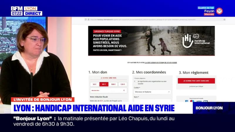 Séismes en Turquie et Syrie: basée à Lyon, l'ONG Handicap international appelle aux dons