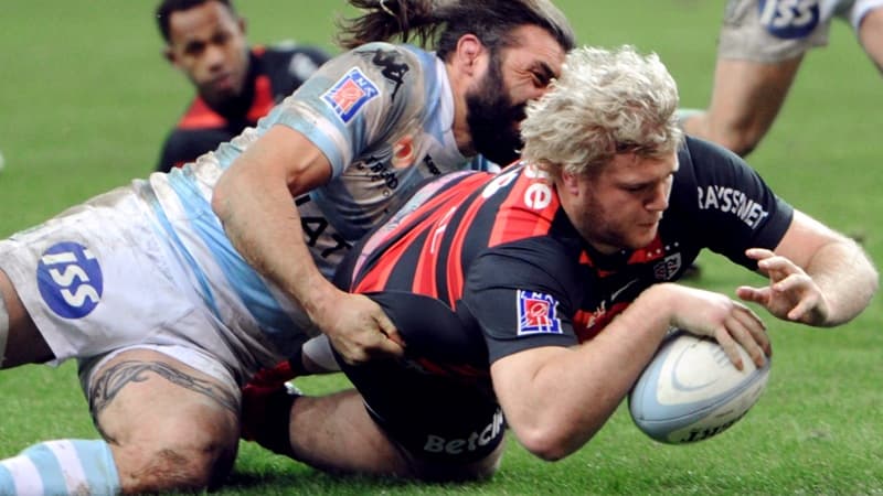 Galan qui marque l'essai de la victoire malgré le retour de Chabal