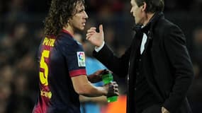 Carles Puyol et Tito Vilanova