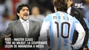 Foot : "Tape au milieu", la stupéfiante leçon de Maradona à Messi 