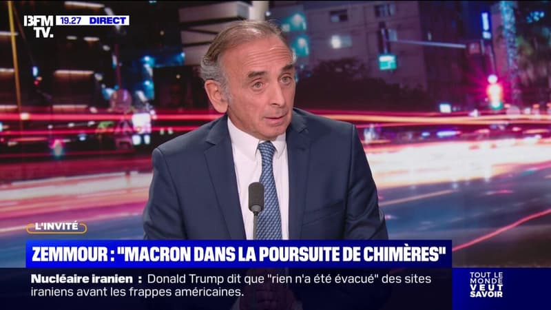 Nucléaire iranien: pour Éric Zemmour (Reconquête), Israël est 