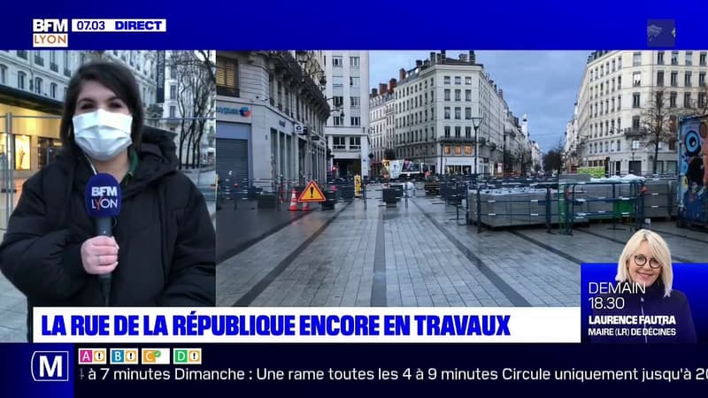 Lyon: la rue de la République à nouveau en travaux