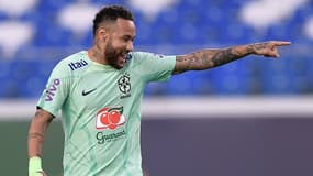 Neymar à l'entraînement avec le Brésil, le 6 septembre 2023
