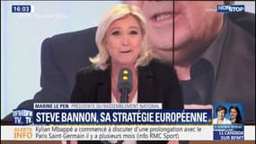 Marine Le Pen "ne savait pas" que Steve Bannon était à Paris