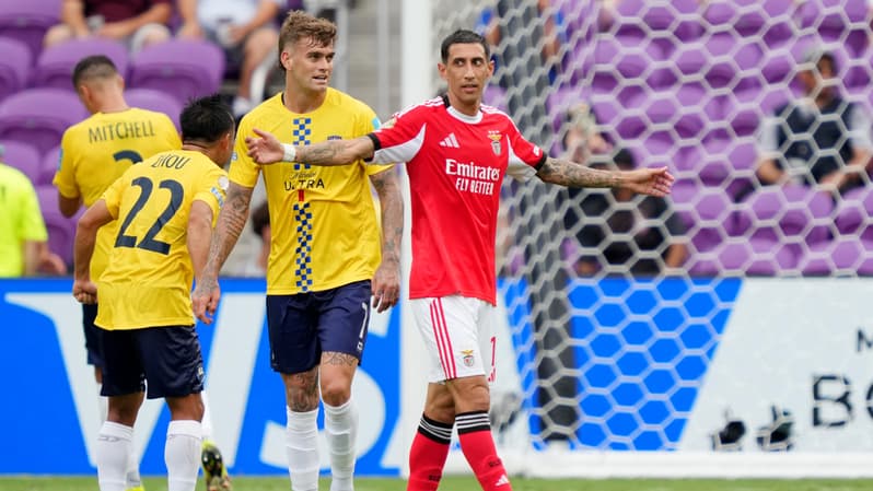 Angel Di Maria avec Benfica lors du match de Coupe du monde des clubs contre Auckland, 20 juin 2025