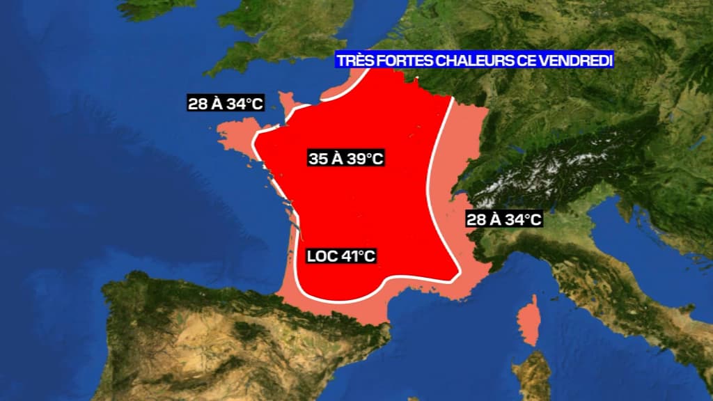 Les températures attendues ce vendredi. Les températures attendues ce vendredi.