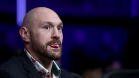 Tyson Fury lors d'une soirée de combats de boxe à Wembley, le 20 novembre