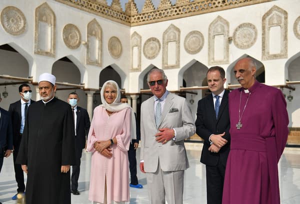 Prince Charles and his wife Camilla on November 18, 2021 in Cairo