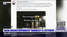 OGCN/OM: des références "ignobles" à l'attentat sur les réseaux sociaux selon Estrosi