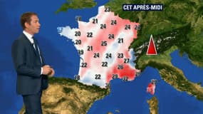 Les températures dans l'après-midi du 14 juin 2019