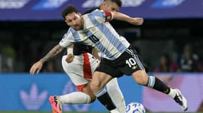 Lionel Messi lors du match Argentine-Pérou (1-0, qualifs Mondial 2026), le 19 novembre 2024