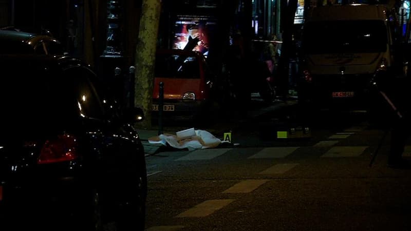 Rue des Pyrénées jeudi soir à Paris, sur le lieu de la fusillade