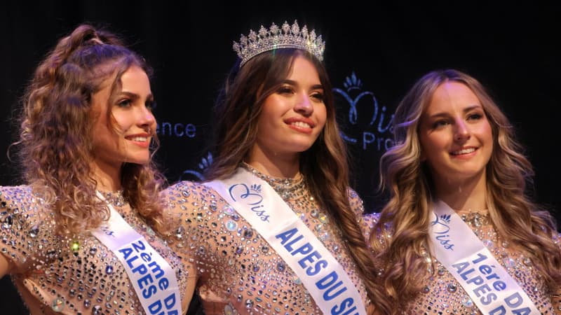 Nivine Sidouni (au centre) a été élue miss Alpes du Sud 2024.