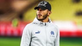 Le Colombien Luis Suarez avant un match de l'OM en L1, novembre 2022