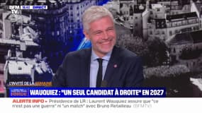 Candidature à la présidence LR: "Évidemment qu'il y a un lien" avec mes ambitions présidentielles, reconnaît Laurent Wauquiez (LR)
