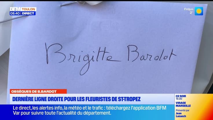 Obsèques de Brigitte Bardot : dernière ligne droite pour les fleuristes de ST-Tropez