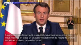Emmanuel Macron : "aucune entreprise ne sera livrée au risque de faillite, aucun Français ne sera laissé sans ressource"