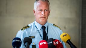 Søren Thomassen, inspecteur en chef de la police de Copenhague en conférence de presse le 4 juillet 2022 après la fusillade de la veille dans un centre commercial de la ville. 