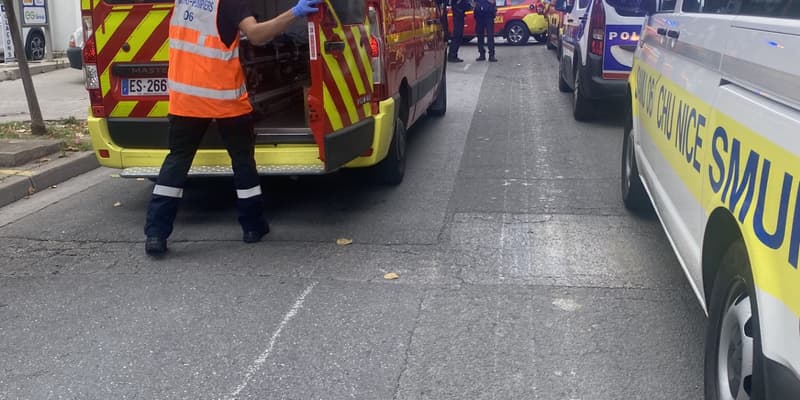 Les camions de secours stationnés sur le boulevard Gambetta à Nice ce vendredi 12 juillet