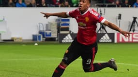 Anthony Martial après son but contre Wolfsburg