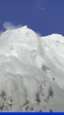 À Chamonix, une avalanche déclenchée à titre préventif par un hélicoptère