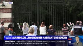 Mort d'Alain Delon: les habitants de Douchy se recueillent devant sa résidence 
