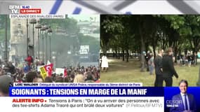Loïc Walder (UNSA Police): "Des groupes d'individus cagoulés se sont joints à la manifestation et procèdent à des exactions" 