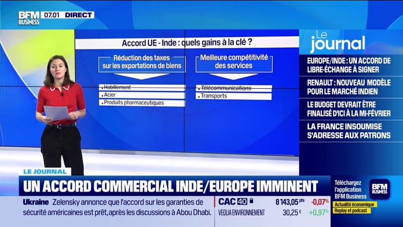 Un accord commercial entre l'Inde et l'Europe est imminent